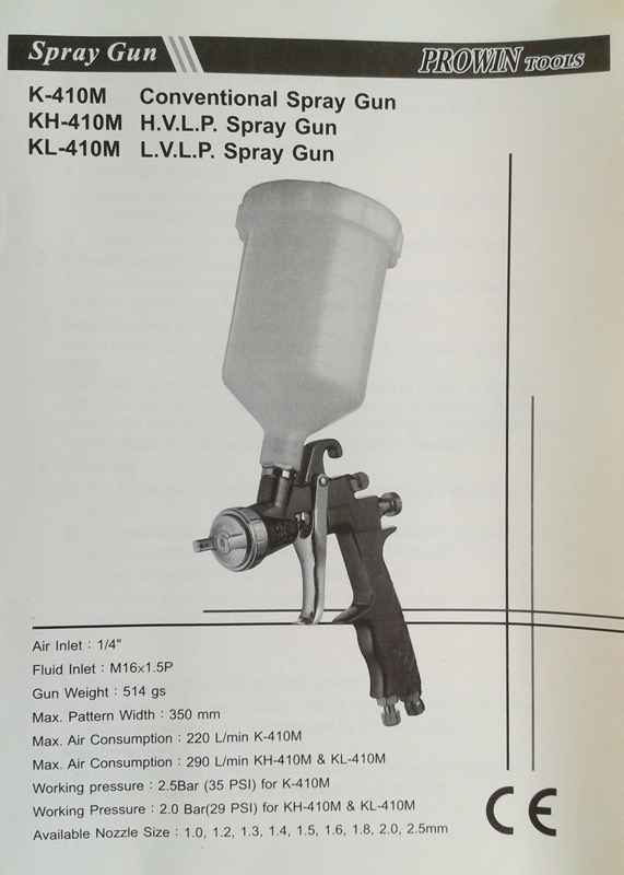 KL-818M LVLP Air Spray Gun - Prowin Tools