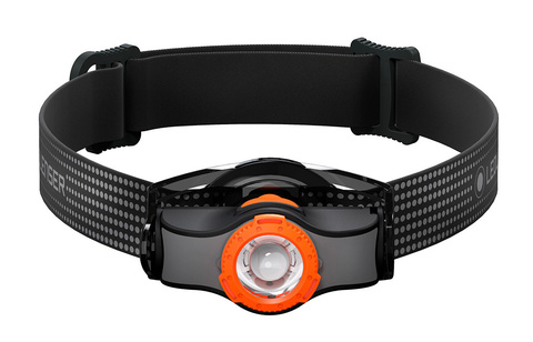 Фонарь налобный Led Lenser MH3 чёрный/оранжевый , светодиодный, 200lx AAx1 (502148)