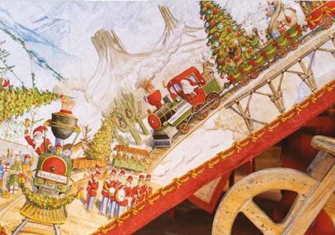 Скатерть 170x170 Tessitura Toscana Telerie Christmas Express