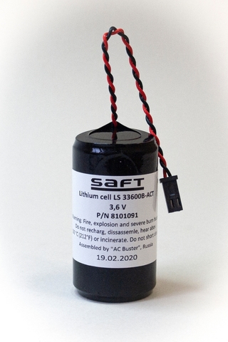 Батарейка литиевая LS 33600B-ACT / D SAFT 3.6V 17000 mAh