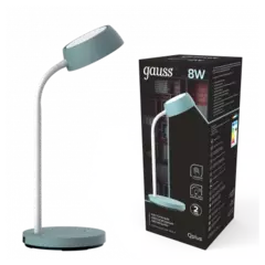Св-к Gauss LED настольный Qplus GTL602 8W 600lm 4000K 170-265V бирюзовый диммируемый GT6023
