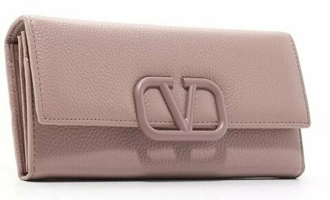 Кожаный кошелёк Valentino розовый