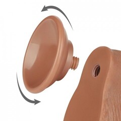 Реалистичный фаллоимитатор двухслойный Sliding Skin (19,5*3,7 см.) коричневый цвет