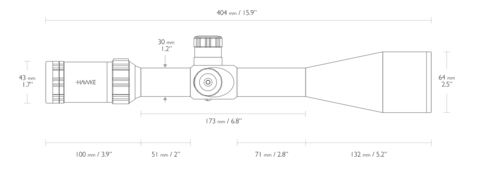 ОПТИЧЕСКИЙ ПРИЦЕЛ HAWKE SIDEWINDER 6-24X56(20Х 1/2 MIL DOT)