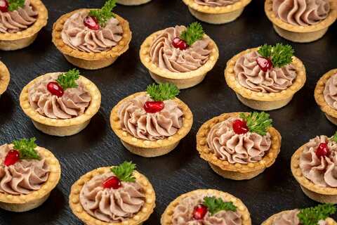 Мини тарталетка с гусиным паштетом, 20 шт.