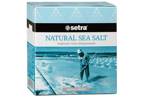 Соль морская натуральная Сетра, 500г
