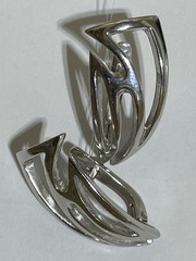 Линии (серьги из серебра)