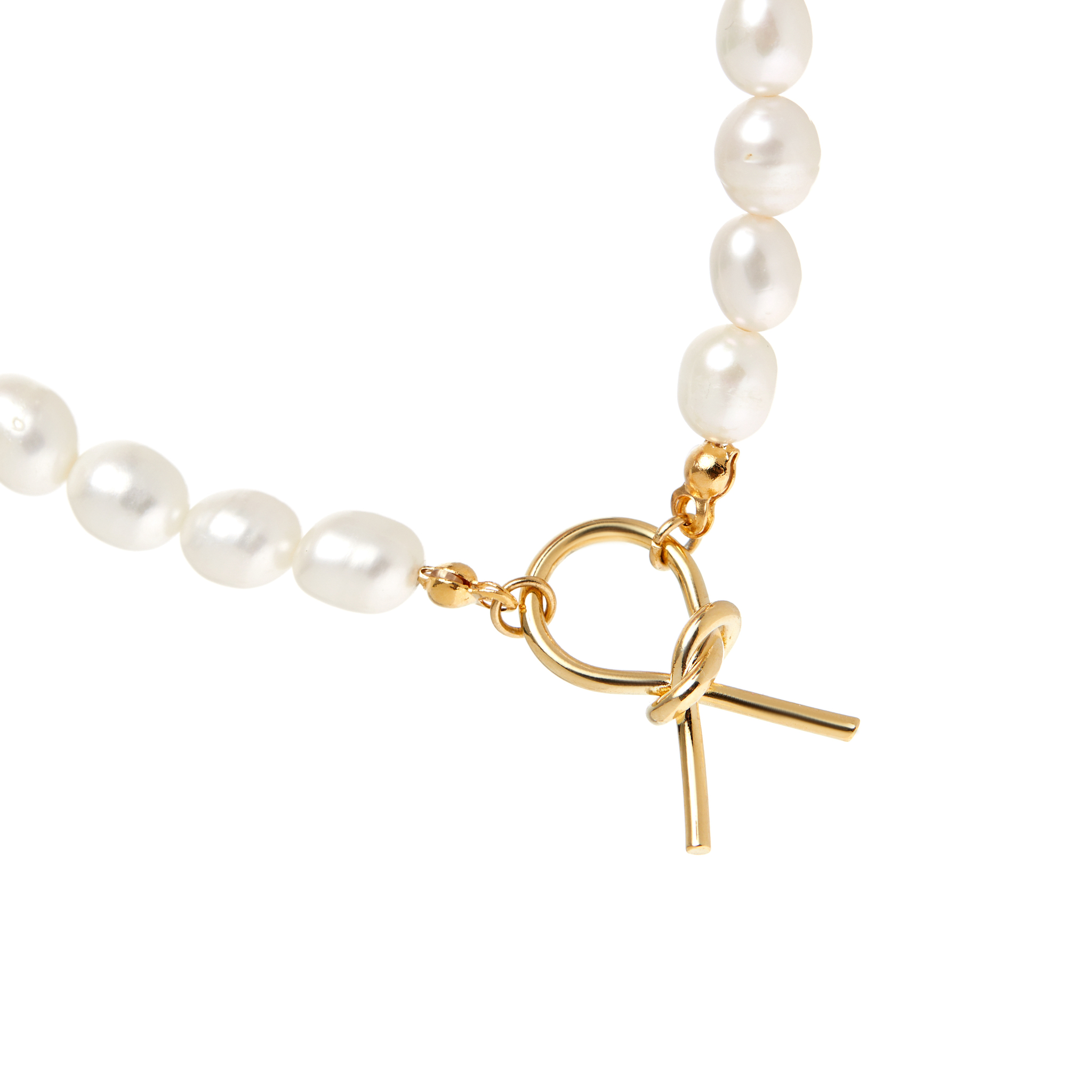 HOLLY JUNE Колье Knot And Pearl Necklace holly june колье naive pearl cross necklace