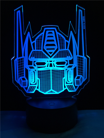 3D светильник с пультом Трансформер Оптимус Прайм — 3D light remote control Transformer Optimus Prime