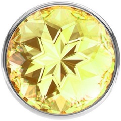 Анальная пробка Lola Toys Diamond Sparkle Large серебро_желтый