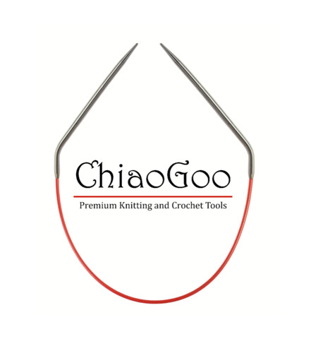 Спицы Chiaogoo металлические круговые  30 см 4 мм Premium SS RED