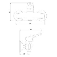772000000 Origin Bit, смеситель для душа