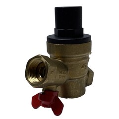 Регулятор давления латунный КФРД DN 15 PN 16 Рнастр=2,8, муфтовый, под манометр, с фильтром