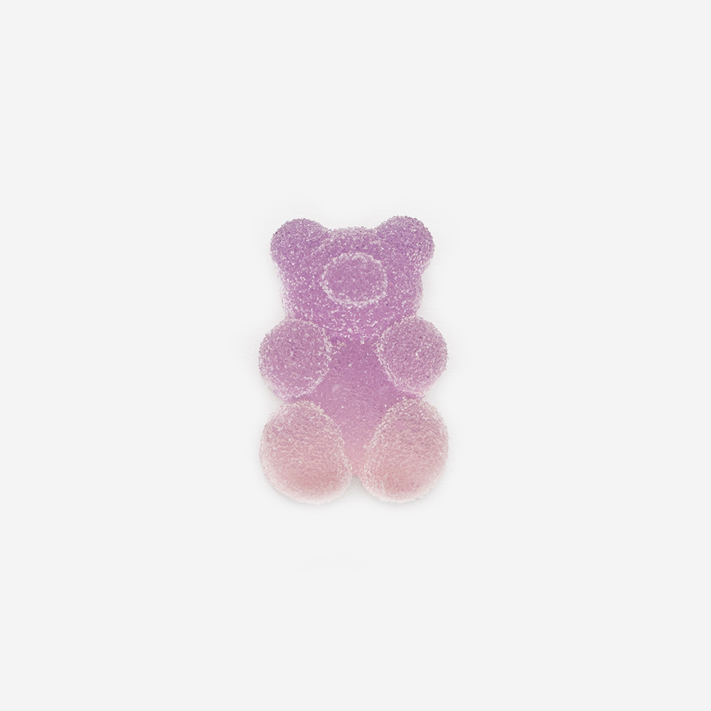 Сахарный медвежонок, 17*11мм, фиолетовый градиент, акрил