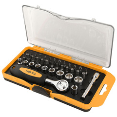 TOLSEN (TT20035) Набор вставок (бит) 1/4", PH, PZ, Hex, Torx, Slotted, 38 предметов
