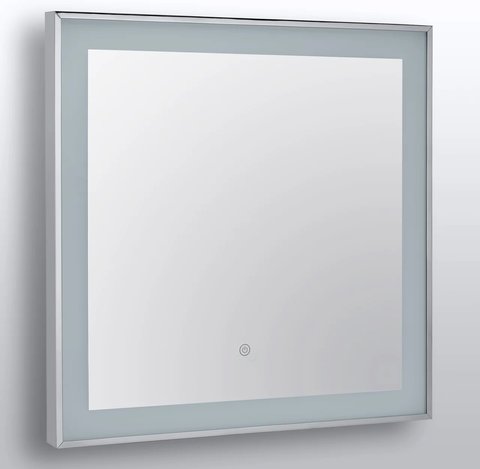 Косметическое зеркало 600 ммx600 ммx30 с подсветкой, сенсорный датчик Bemeta  128101829