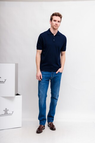 CC Collection by CORNELIANI Поло на пуговицах из тонкой шерсти и хлопка