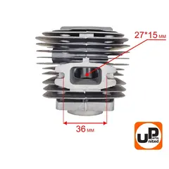 Поршневая группа UNITED PARTS для бензопил 62 куб.см. d47,5мм 90-0519