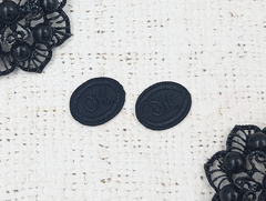 Термоаппликация, р. 2х1,5 см, чёрный