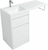 Aquanet 239298 Тумба c раковиной Токио 110 L напольная 1 ящик, б/к цвет белый глянец (239298)