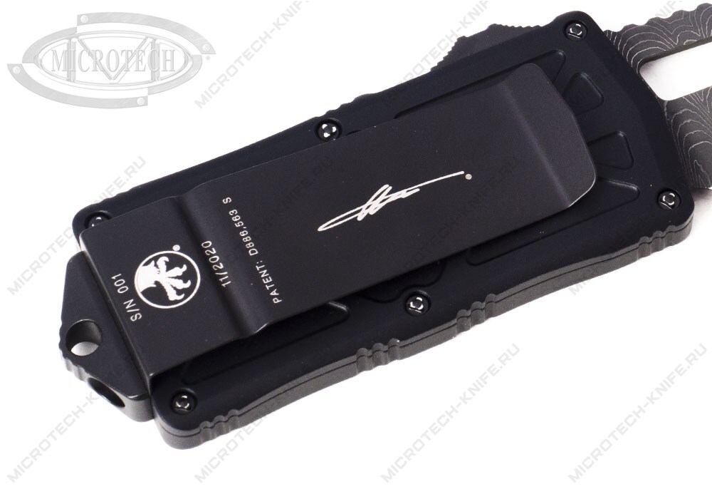 Нож Microtech Exocet 001 Tanto Damascus 158-16S Ringed HW - фотография 