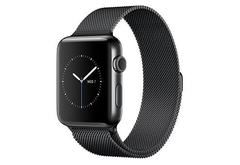 Apple Watch Series 2, 42 мм, корпус из нержавеющей стали цвета чёрный космос, миланский сетчатый браслет цвета чёрный космос