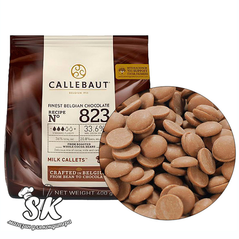 Шоколад молочный Callebaut 823 33.6% 400 г