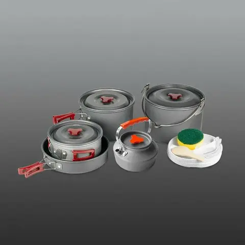 Набор посуды, 3 кастрюли, 1 сковородка, 1 чайник, (6-7 персон) BRS-157