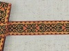 Тесьма жаккард, ш. 3,5 см, красный с чёрным