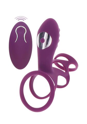 Фиолетовая эрекционная вибронасадка Halo Halo C-Ring Sleeve - Toy Joy 10667