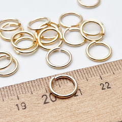 Колечки соединительные, цвет золото, размер 10*1 мм, цена за 10 шт