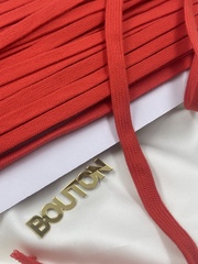 Шнур плоский красный метражом 12 мм