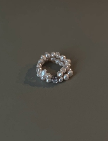 Кольцо Розалия Лулит с кристаллом, серебряный цвет