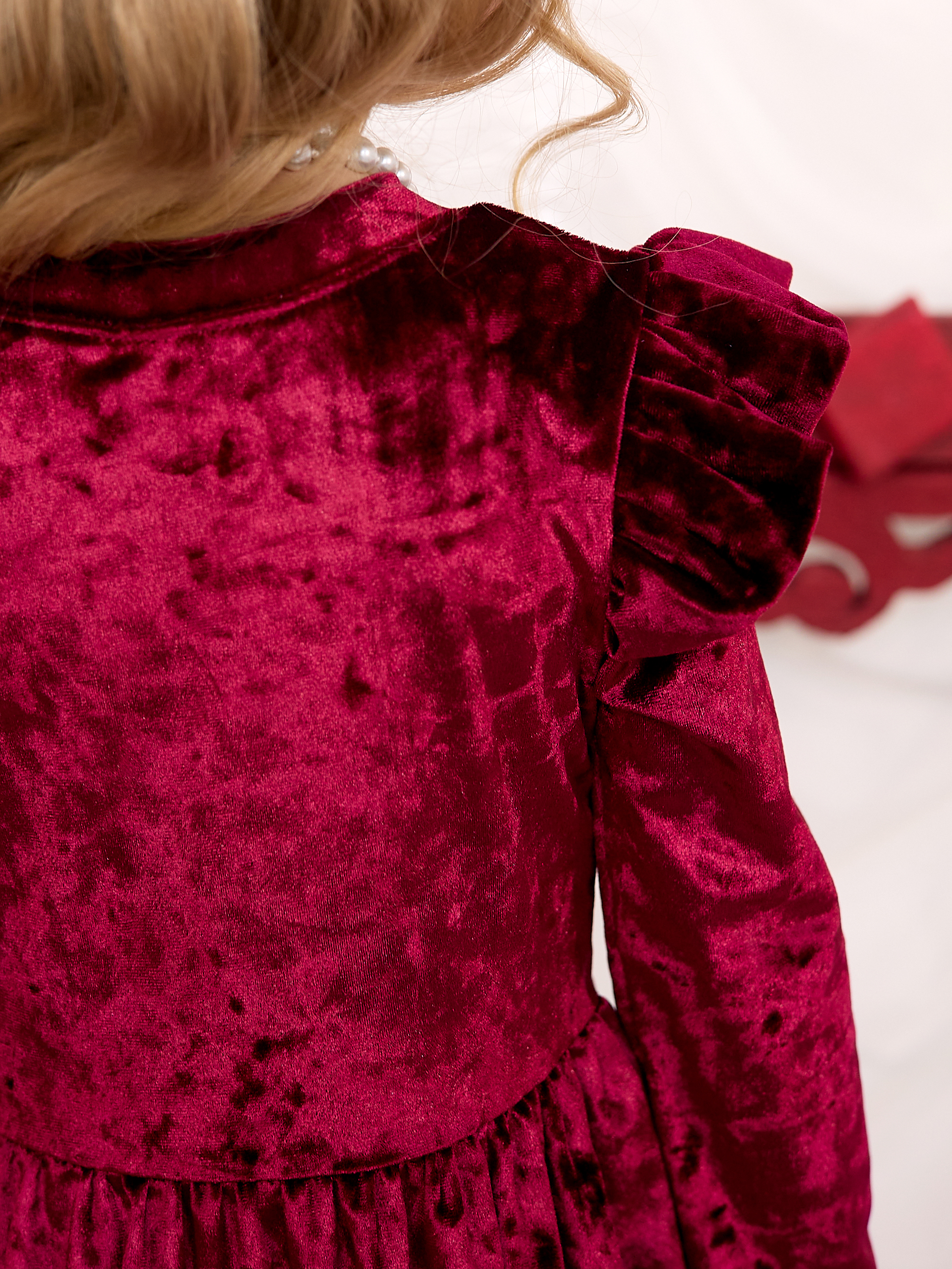 Платье Фея бархат бордо