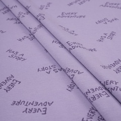 Кулирная гладь с рисунком, 100% хлопок, 150 гр/м2, св.фиолетовый/фиолетовый (20205)