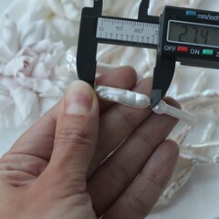 Жемчуг натуральный барочный, палочки, 27,2-36,5 мм, 1 нить, Ж034