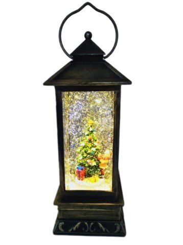 Новогодний декоративный маслянный фонарь,Елка, музыкальный, 2 режима, USB,3*АА,