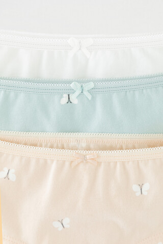 трусы/ уп  для девочки  К 1964-3уп/голубой опал,персиковый зефир,бабочки