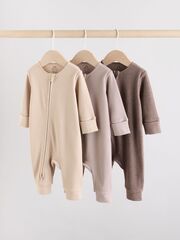 Комбинезон / Cлип для малышей Next AW2-280, 3 шт., Коричневый, Бежевый