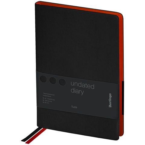 Ежедневник недатированный, А5, 136л., кожзам, Berlingo 