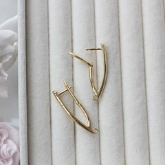 Швензы удлинённые 36*4 мм с английским замком, позолота, Ш125