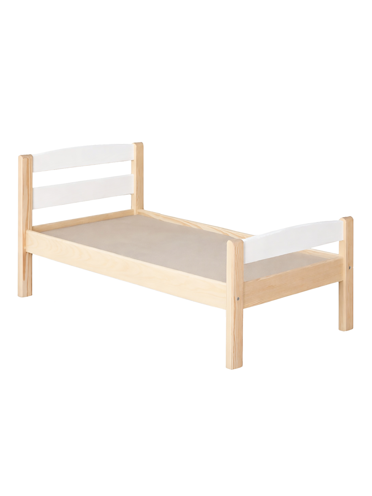 Кровать детская 1400 / берёза, лак