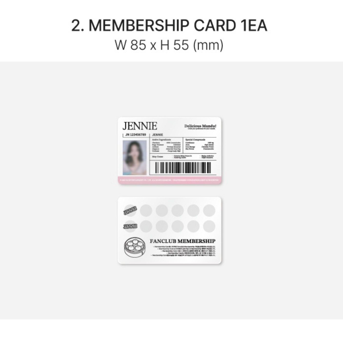Купить Членство JENNIE MEMBERSHIP | Stars Store K-POP интернет-магазин