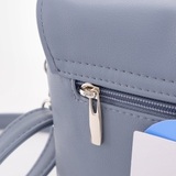 Сумка Саломея 428 гладкий серо-голубой