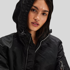 Бомбер Alpha Industries L-2B Hooded Gen II W Black (Черный)