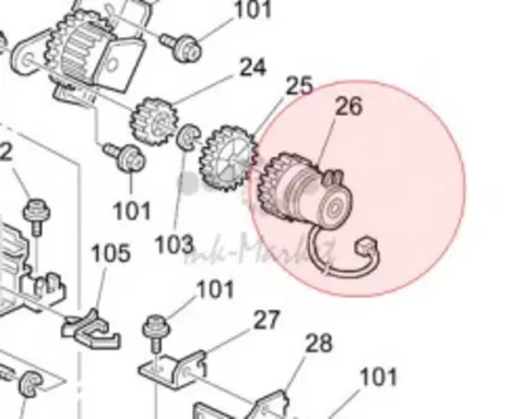 B2761150 Магнитная муфта привода блока подачи бумаги Ricoh, в сборе оригинал