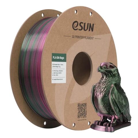 Пластик для 3D-печати eSUN PLA-Silk Magic, 1,75 мм, 1 кг, зелёный/розовый, PLA-SKMG175B-GP1P1