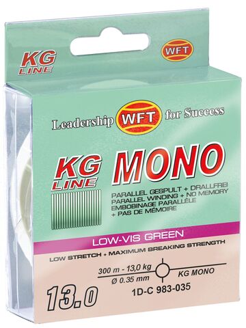 Леска монофильная WFT KG MONO Green 300 м, 0.35 мм