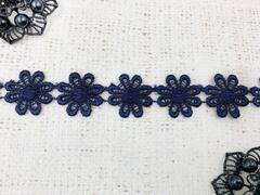 Кружево плетеное, ш. 2,2-2,5 см, темно-синий