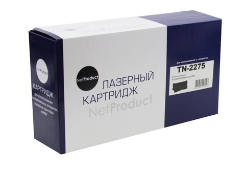 Тонер-картридж NetProduct (N-TN-2275) для Brother HL-2240R/2240DR/2250DNR/DCP-7060DR, 2,6K